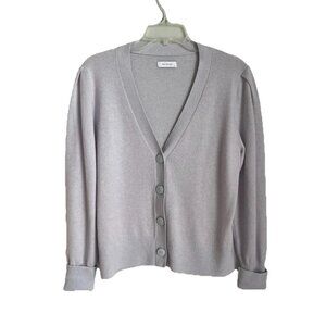 Made for Italic Light Blue Long Sleeve 100% Cashmere Cardigan